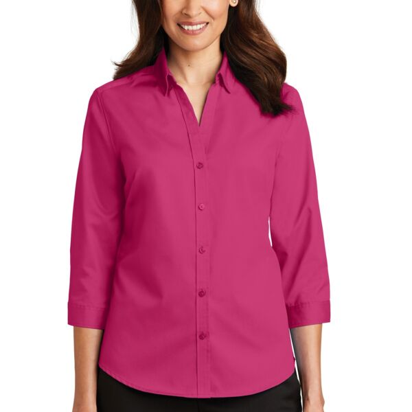 Ladies 3/4 Sleeve SuperPro ™ Twill Shirt Thumbnail